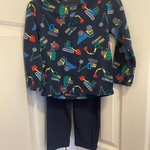 The Children's Place Truck Fleece Set (Fleece Sweater and Fleece Navy Pants)